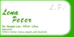 lena peter business card