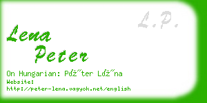 lena peter business card